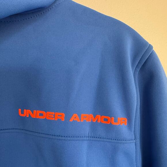 Under Armour Storm, Water Repellent, Coldgear Hooded Jacket in Powderkeg Blue - Picture 6 of 7
